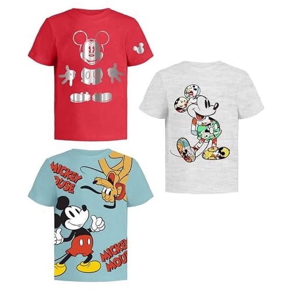 Disney Mickey Mouse Shirt for Kids (Boys Clothes) Fantasia Tshirt 2T Toddler R/WH/Cel SS