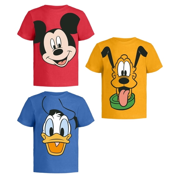 Disney Mickey Mouse Shirt for Kids (Boys Clothes) Fantasia Tshirt 7 Toddler R/Or/Bu SS