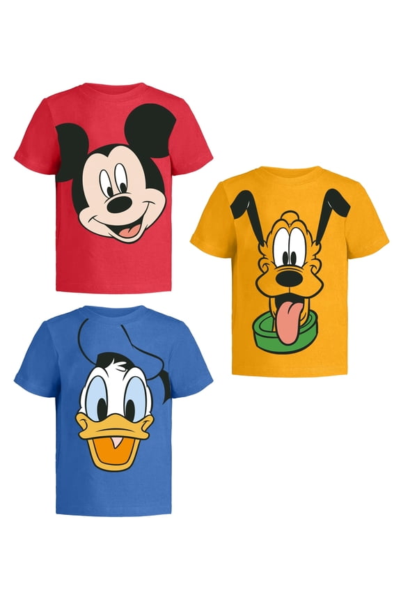 Mickey Mouse Shirt for Kids (Boys Clothes) Fantasia Tshirt 7 Toddler R/Or/Bu SS