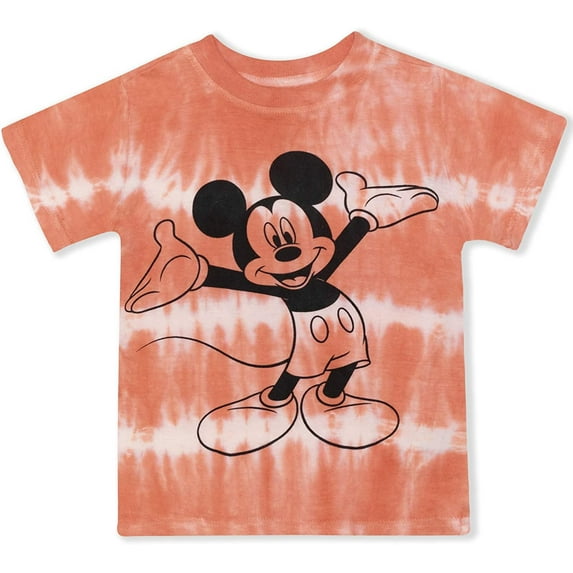 Disney Mickey Mouse Shirts for Toddler Boys, Tie Dye Kids Mickey Mouse Clothes