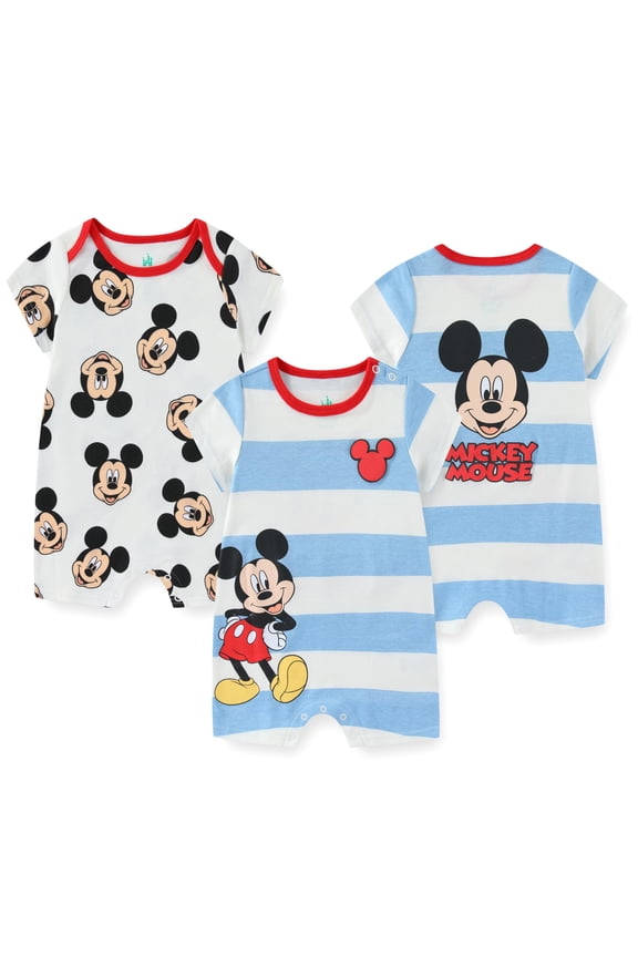 Mickey Mouse Short Sleeve Romper (Baby Boys), 2 Pack, Sizes 6M-24M