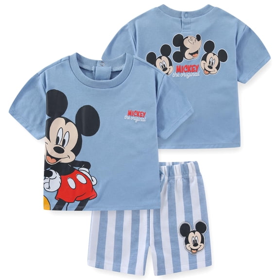 Disney Mickey Mouse Short Sleeve T-Shirt and Shorts Set (Baby Boys), 2 Piece Set, Sizes 12M-24M