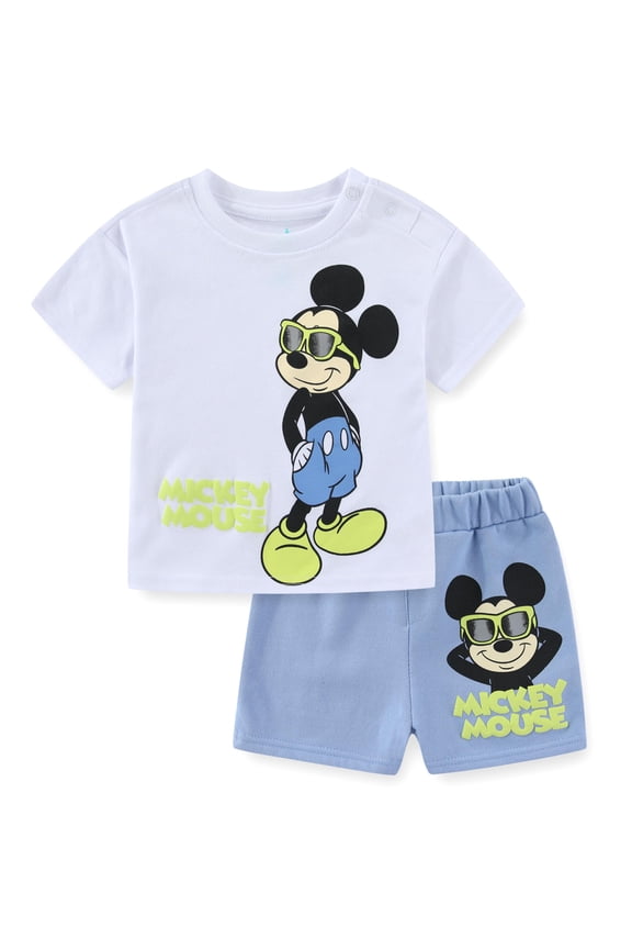 Mickey Mouse Short Sleeve T-Shirt and Shorts Set (Baby Boys), 2 Piece Set, Sizes 12M-24M