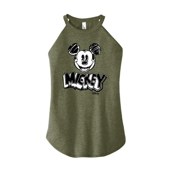 Disney - Mickey Mouse - Sketch Classic - Juniors High Neck Tank Top