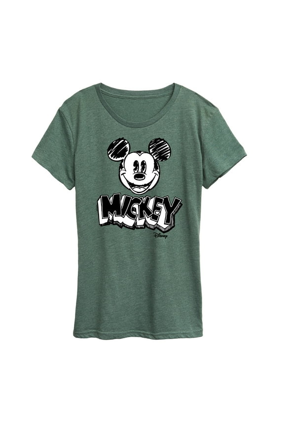 - Mickey Mouse - Sketch Classic - Women's Short Sleeve Graphic T-Shirt