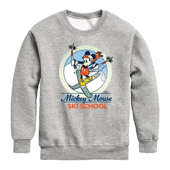 Disney - Mickey Mouse Ski School - Toddler & Youth Crewneck Fleece Sweatshirt