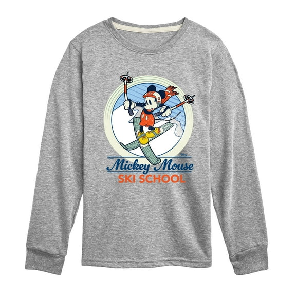 Disney - Mickey Mouse Ski School - Toddler & Youth Long Sleeve Graphic T-Shirt