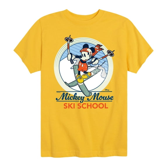Disney - Mickey Mouse Ski School - Toddler & Youth Short Sleeve Graphic T-Shirt