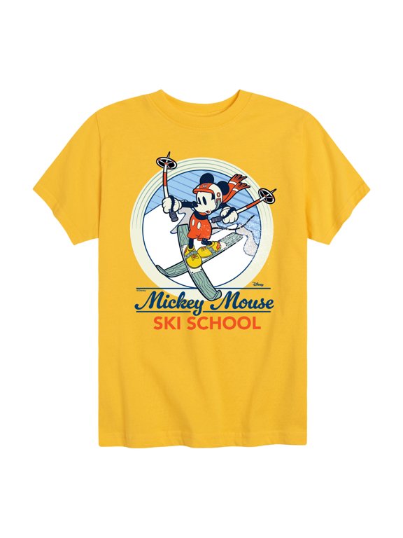 - Mickey Mouse Ski School Boys' Short Sleeve Graphic T-Shirt