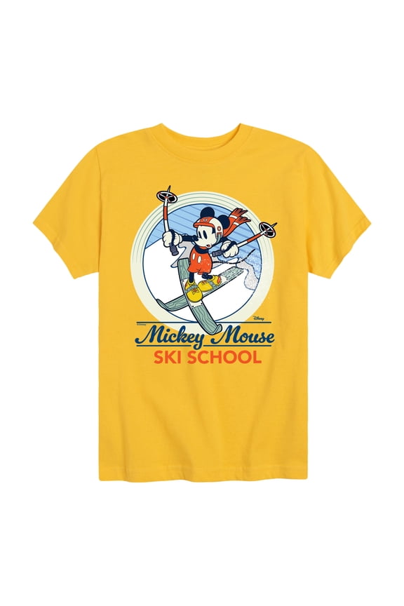 - Mickey Mouse Ski School - Toddler & Youth Short Sleeve Graphic T-Shirt