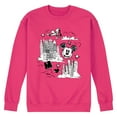 thumbnail image 1 of Disney - Mickey Mouse - Skyscraper, Airplanes, & Clouds Sketch - Men's Crew Neck Fleece Pullover, 1 of 4