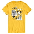 thumbnail image 1 of Disney - Mickey Mouse - Skyscraper, Airplanes, & Clouds Sketch - Men's Short Sleeve Graphic T-Shirt, 1 of 4