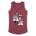 thumbnail image 1 of Disney - Mickey Mouse - Skyscraper, Airplanes, & Clouds Sketch - Women's Racerback Tank Top, 1 of 4