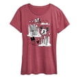 thumbnail image 1 of Disney - Mickey Mouse - Skyscraper, Airplanes, & Clouds Sketch - Women's Short Sleeve Graphic T-Shirt, 1 of 5