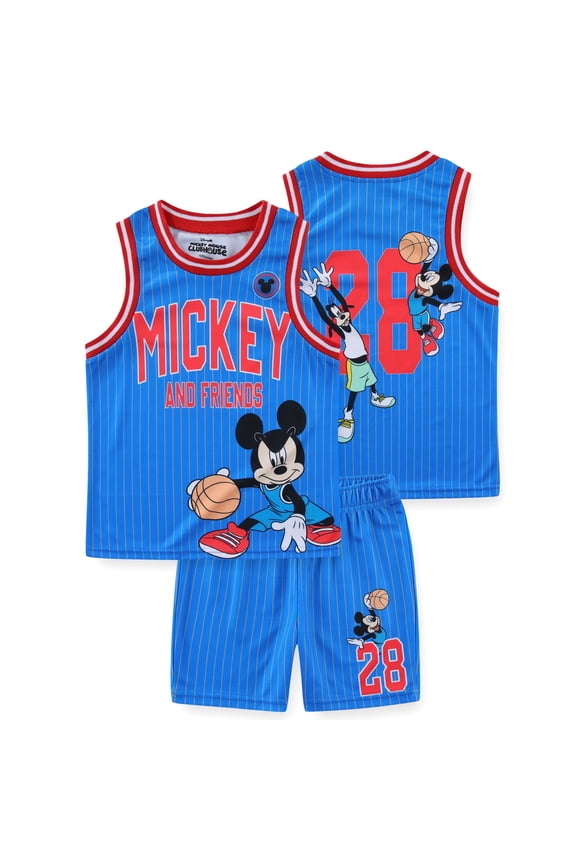 Mickey Mouse Sleeveless Mesh Tank Top and Shorts Set (Boys), 2 Piece Set, Sizes 2T-7