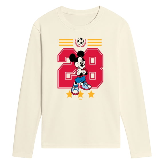 Disney - Mickey Mouse Soccer Jersey - Men's Long Sleeve Graphic T-Shirt