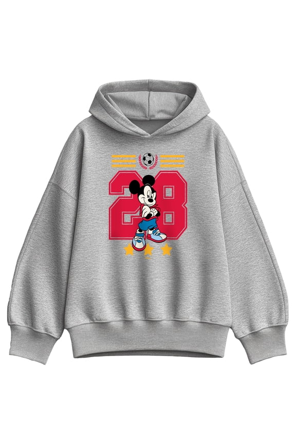 - Mickey Mouse Soccer Jersey - Women's Oversized Fleece Hoodie Sweatshirt