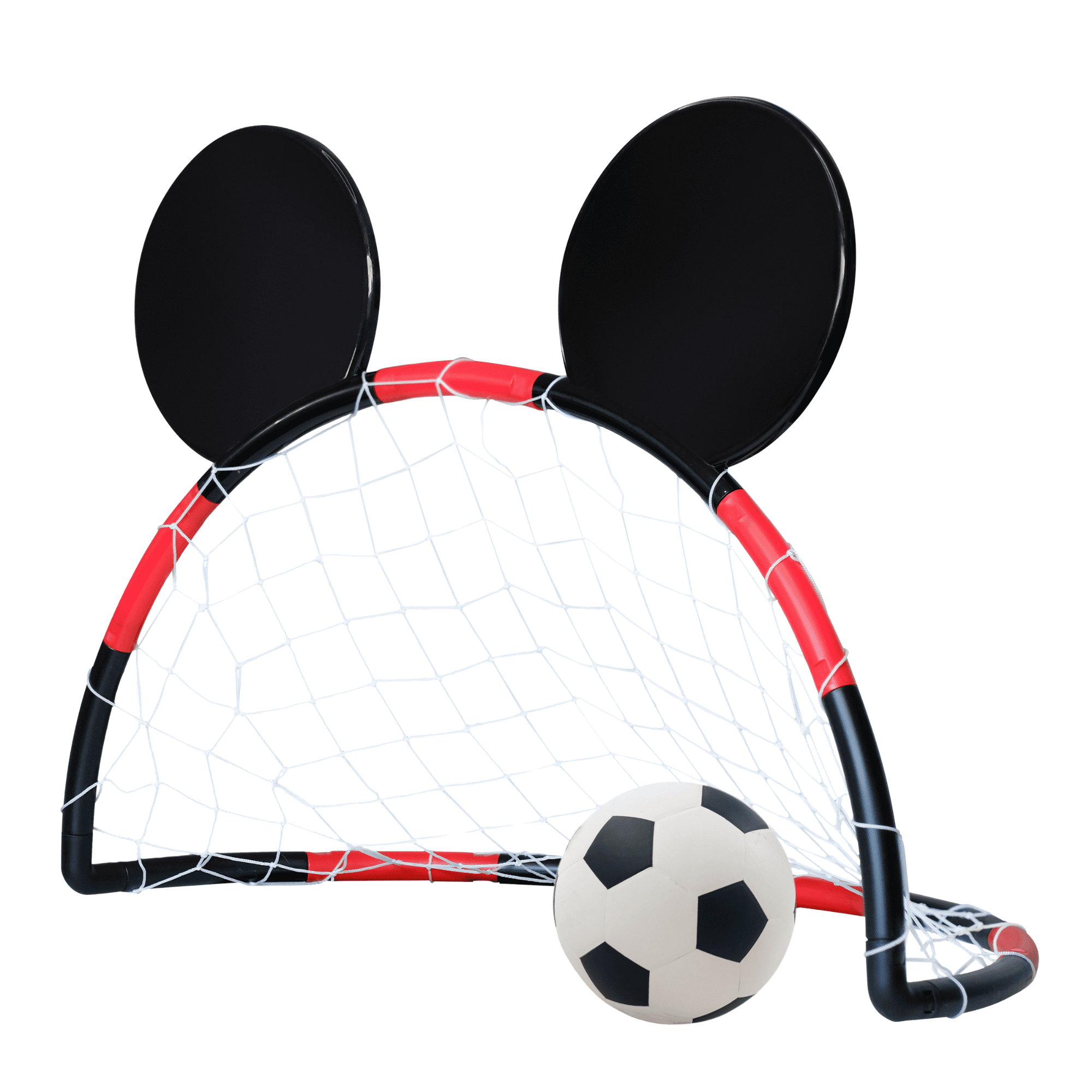 Disney Mickey Mouse Soccer Net with Ball & Pump, Multicolor, Kids Outdoor Sports, Ages 3+