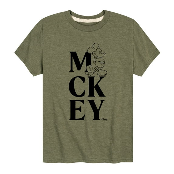 Disney - Mickey Mouse - Spell Out The Mouse - Youth Short Sleeve Graphic T-Shirt