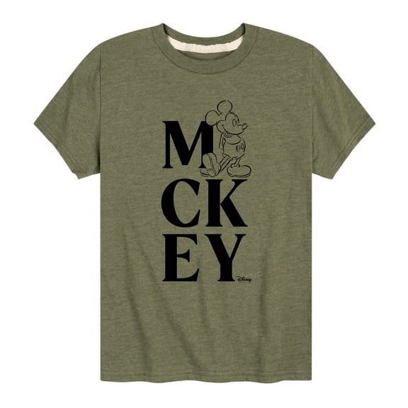 Disney - Mickey Mouse - Spell Out The Mouse - Youth Short Sleeve Graphic T-Shirt