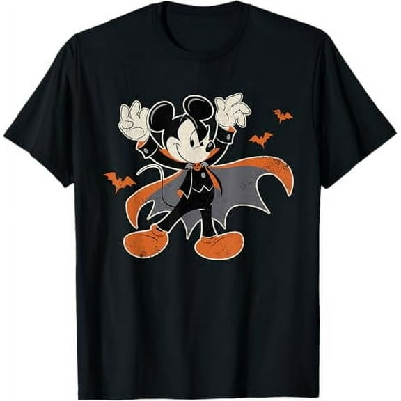 Disney Mickey Mouse Spooky Dracula Costume Halloween T-Shirt