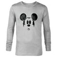 thumbnail image 1 of Disney Mickey Mouse Spooky Wiggly Face Retro Distressed - Long Sleeve T-Shirt for Men - Customized-Athletic Heather, 1 of 5