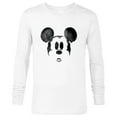 thumbnail image 1 of Disney Mickey Mouse Spooky Wiggly Face Retro Distressed - Long Sleeve T-Shirt for Men - Customized-White, 1 of 5