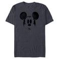 thumbnail image 1 of Disney Mickey Mouse Spooky Wiggly Face Retro Distressed - Short Sleeve Blended T-Shirt for Adults - Customized-Navy Heather, 1 of 5