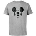 thumbnail image 1 of Disney Mickey Mouse Spooky Wiggly Face Retro Distressed - Short Sleeve Cotton T-Shirt for Adults - Customized-Athletic Heather, 1 of 5