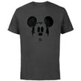 thumbnail image 1 of Disney Mickey Mouse Spooky Wiggly Face Retro Distressed - Short Sleeve Cotton T-Shirt for Adults - Customized-Charcoal, 1 of 5