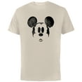 thumbnail image 1 of Disney Mickey Mouse Spooky Wiggly Face Retro Distressed - Short Sleeve Cotton T-Shirt for Adults - Customized-Natural, 1 of 5