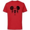 thumbnail image 1 of Disney Mickey Mouse Spooky Wiggly Face Retro Distressed - Short Sleeve Cotton T-Shirt for Adults - Customized-Red, 1 of 5