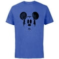 thumbnail image 1 of Disney Mickey Mouse Spooky Wiggly Face Retro Distressed - Short Sleeve Cotton T-Shirt for Adults - Customized-Royal Heather, 1 of 5