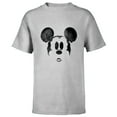 thumbnail image 1 of Disney Mickey Mouse Spooky Wiggly Face Retro Distressed - Short Sleeve T-Shirt for Kids - Customized-Athletic Heather, 1 of 5