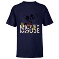 thumbnail image 1 of Disney Mickey Mouse Spooky Wiggly Silly Retro Distressed - Short Sleeve T-Shirt for Kids - Customized-Navy, 1 of 5
