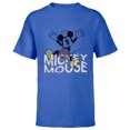 thumbnail image 1 of Disney Mickey Mouse Spooky Wiggly Silly Retro Distressed - Short Sleeve T-Shirt for Kids - Customized-Royal, 1 of 5