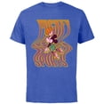 thumbnail image 1 of Disney Mickey Mouse Sports Basketball Dunk Wavy Letters - Short Sleeve Cotton T-Shirt for Adults - Customized-Royal Heather, 1 of 5