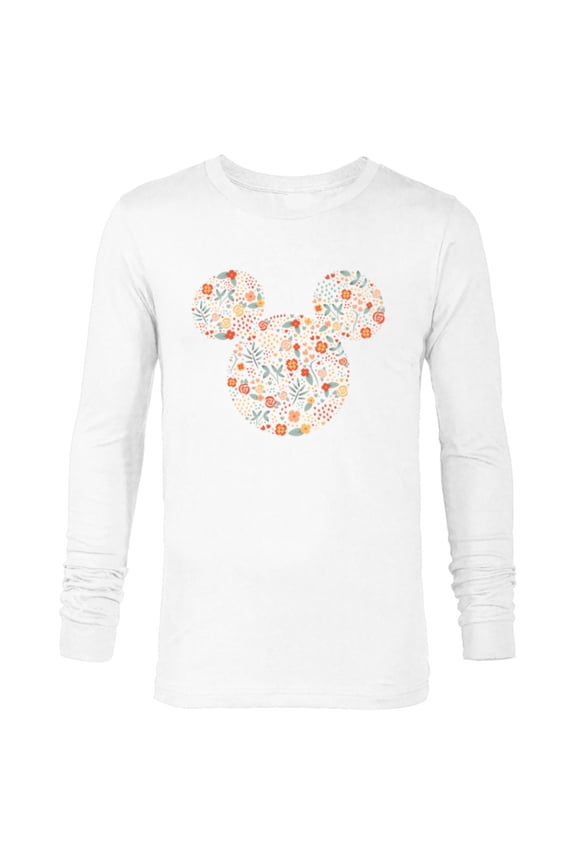 Mickey Mouse Spring Head Icon with Bow Springtime - Long Sleeve T-Shirt for Men - Customized-White
