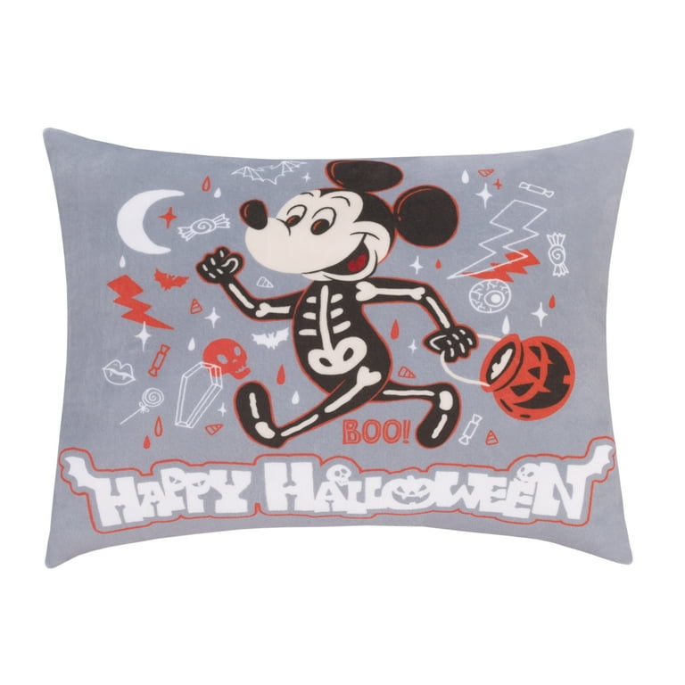 Disney Mickey Mouse Squishy Toddler Pillow 15x12 Gray