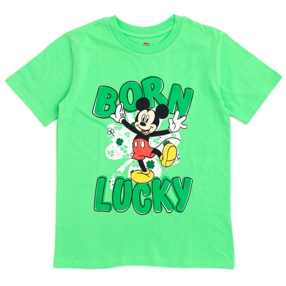 Disney Mickey Mouse St. Patrick's Day Big Boys T-Shirt Toddler to Big Kid