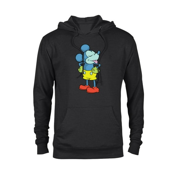 Disney Mickey Mouse Sticking Tongue Out Retro Pop Art - Pullover Hoodie for Adults - Customized-Black