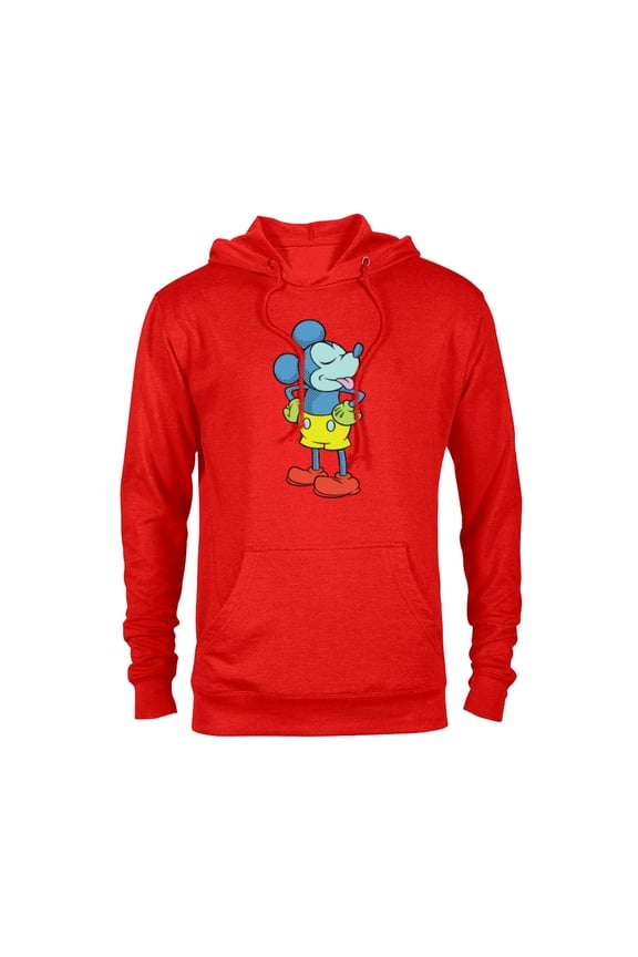Mickey Mouse Sticking Tongue Out Retro Pop Art - Pullover Hoodie for Adults - Customized-Red