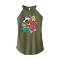 thumbnail image 1 of Disney - Mickey Mouse - Stitched Collegiate Patches - Juniors High Neck Tank Top, 1 of 5