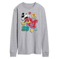 thumbnail image 1 of Disney - Mickey Mouse - Stitched Collegiate Patches - Men's Long Sleeve T-Shirt, 1 of 5