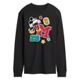thumbnail image 1 of Disney - Mickey Mouse - Stitched Collegiate Patches - Men's Long Sleeve T-Shirt, 1 of 5
