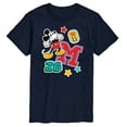 thumbnail image 1 of Disney - Mickey Mouse - Stitched Collegiate Patches - Men's Short Sleeve Graphic T-Shirt, 1 of 4