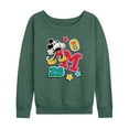 thumbnail image 1 of Disney - Mickey Mouse - Stitched Collegiate Patches - Women's Lightweight French Terry Long Sleeve Shirt, 1 of 4