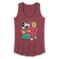 thumbnail image 1 of Disney - Mickey Mouse - Stitched Collegiate Patches - Women's Racerback Tank Top, 1 of 4