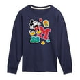 thumbnail image 1 of Disney - Mickey Mouse - Stitched Patches - Youth Long Sleeve Graphic T-Shirt, 1 of 5