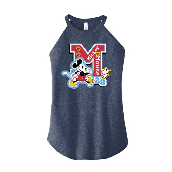 Disney - Mickey Mouse - Stitched Patches for Teammates - Juniors High Neck Tank Top